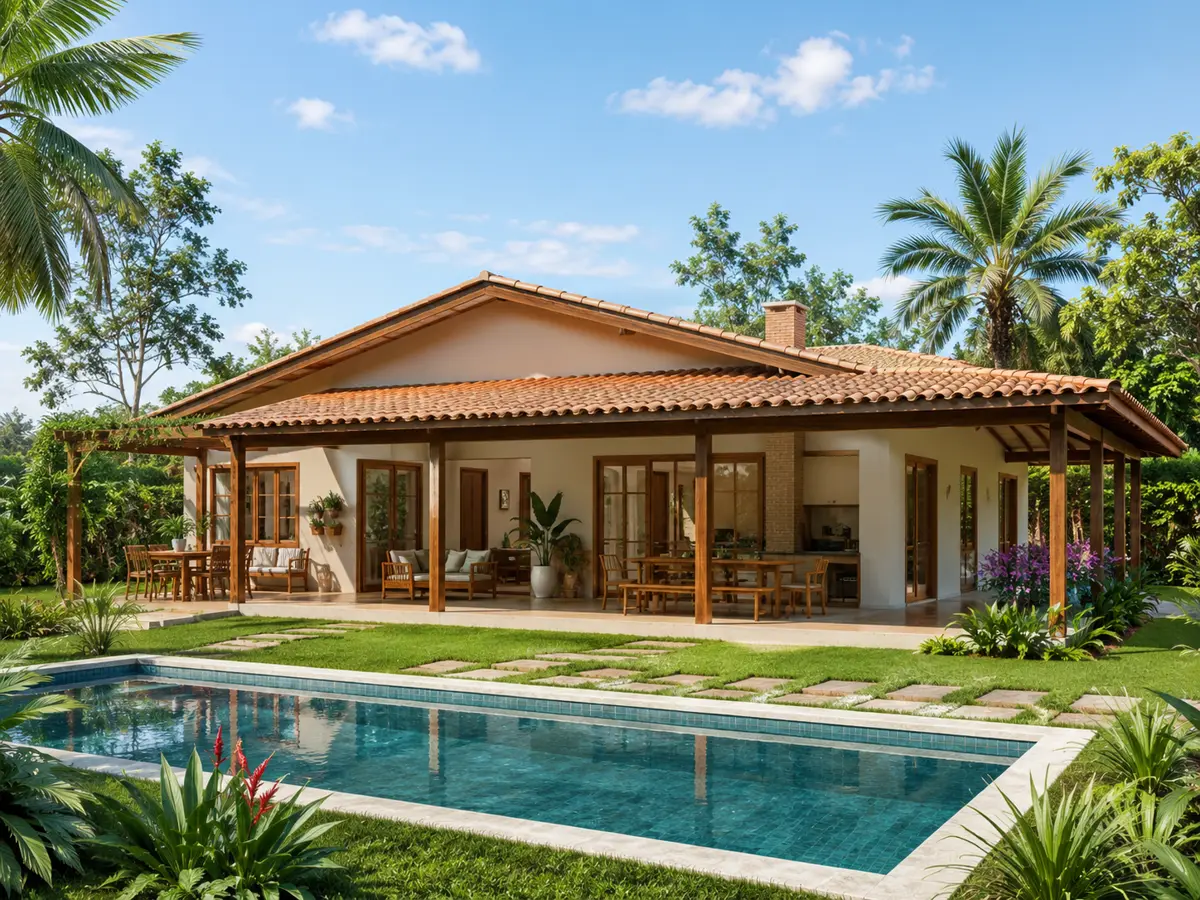 Casa de campo construída com nossos projetos