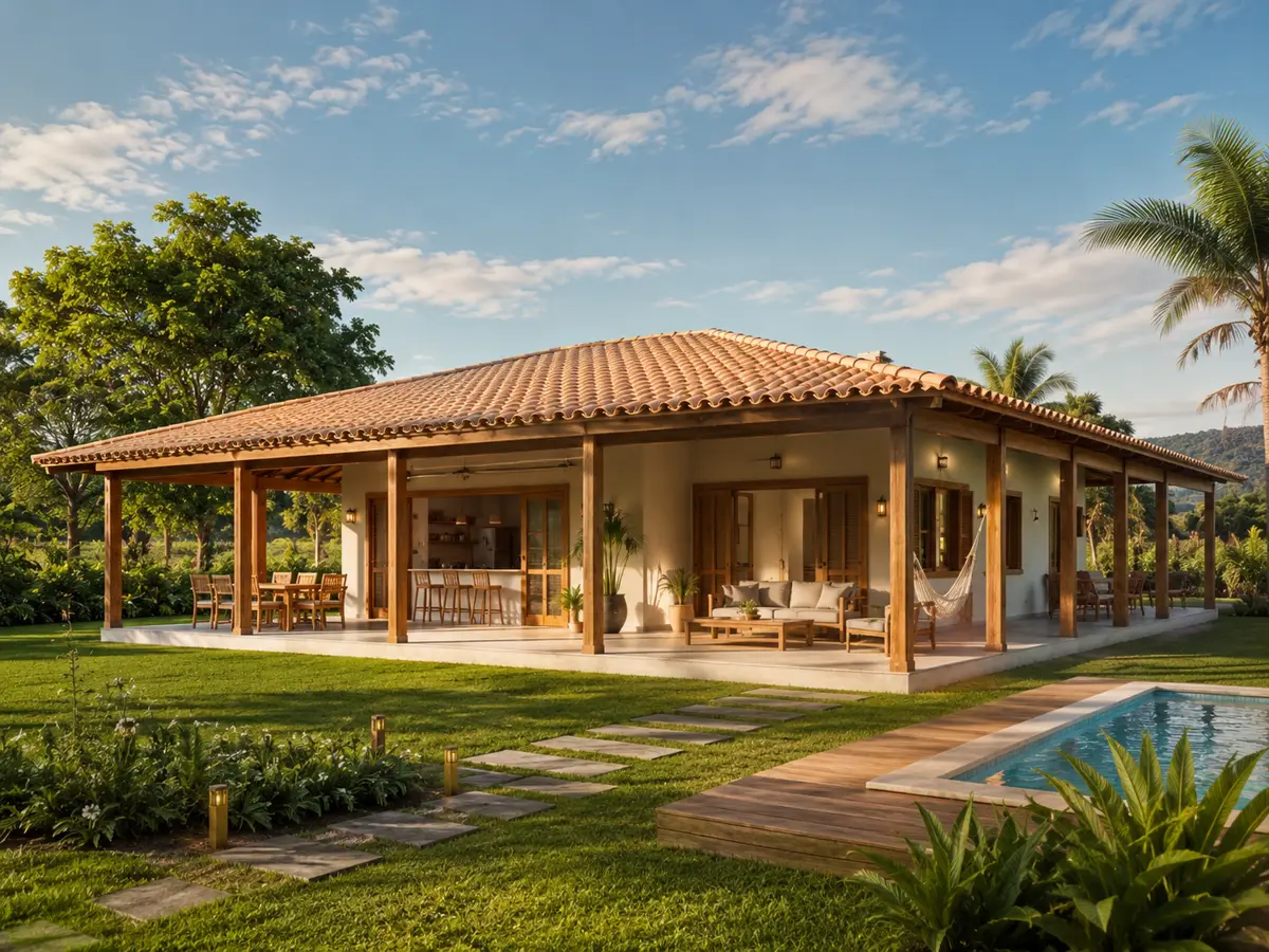 Casa de campo construída com nossos projetos